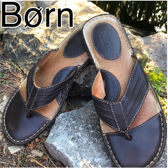 Born Shoes - Born-flip-flop sandals-brown leather
